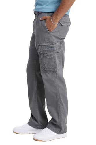 UNIONBAY mens Survivor Iv Relaxed Fit Cargo - Reg and Big Tall Sizes Casual Pants, Grey Goose, 34W x 34L US