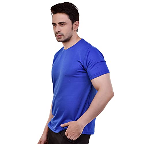 Image of Fashionbazzar4u Men's Cotton Blend Regular Fit Solid Round Neck T-Shirt