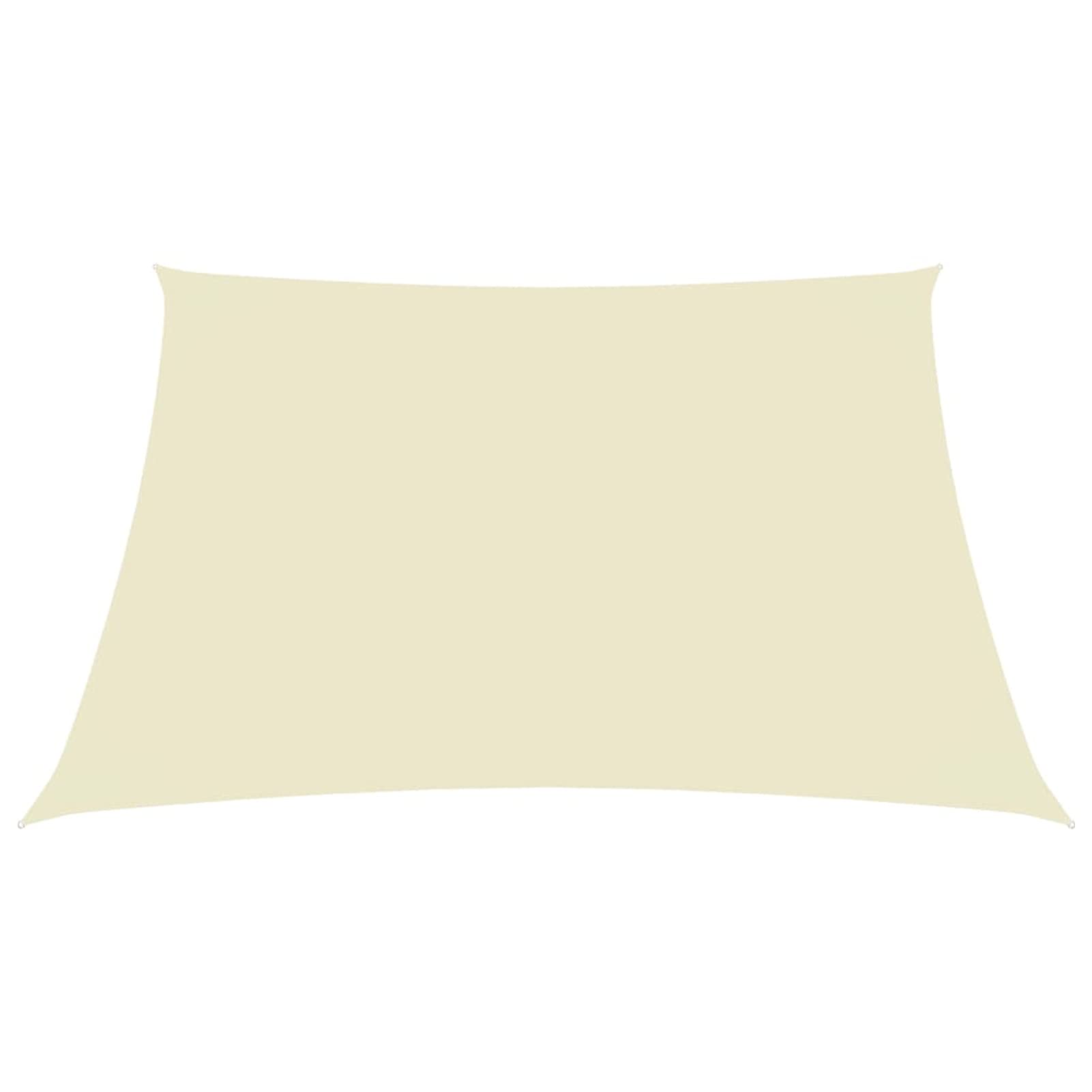 Parasole a Vela Oxford Rettangolare 3,5x4,5 m Crema,Tenda a Vela Impermeabile Rettangolare Vela Ombreggiante Parasole Protezione Raggi UV per Esterno Giardino terrazza