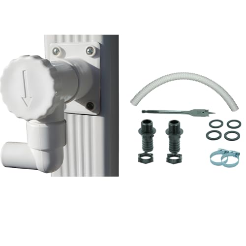 Collecteur d'eau de Pluie - Kit Complet - Fabrication Francaise - Conduits Rectangulaires 60x80 mm - Blanc