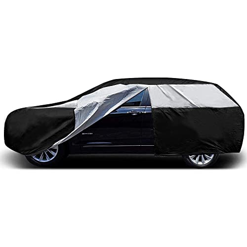 Image of Titan Premium Multi-Layer PEVA Car Cover for Compact SUV 170-187 inch. Waterproof, UV Protection, Anti-Scratch Protective Lining, Driver-Side Zippered Opening. Fits Rav4, Rogue, CR-V and More.