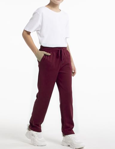 1/4 Pack Boys Sweatpants Fleece Lined Open Bottom Youth Athletic Jogging Track Joggers Pants with Pockets for Kids2