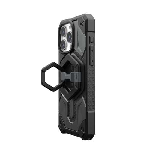 URBAN ARMOR GEAR UAG Magnetic Phone Ring Stand Compatible with MagSafe Magnet, Removable Metal Finger Ring Grip & 360 Rotation Adjustable Kickstand for iPhone 16/15/14/13, Galaxy S24/S23, Black/Silver