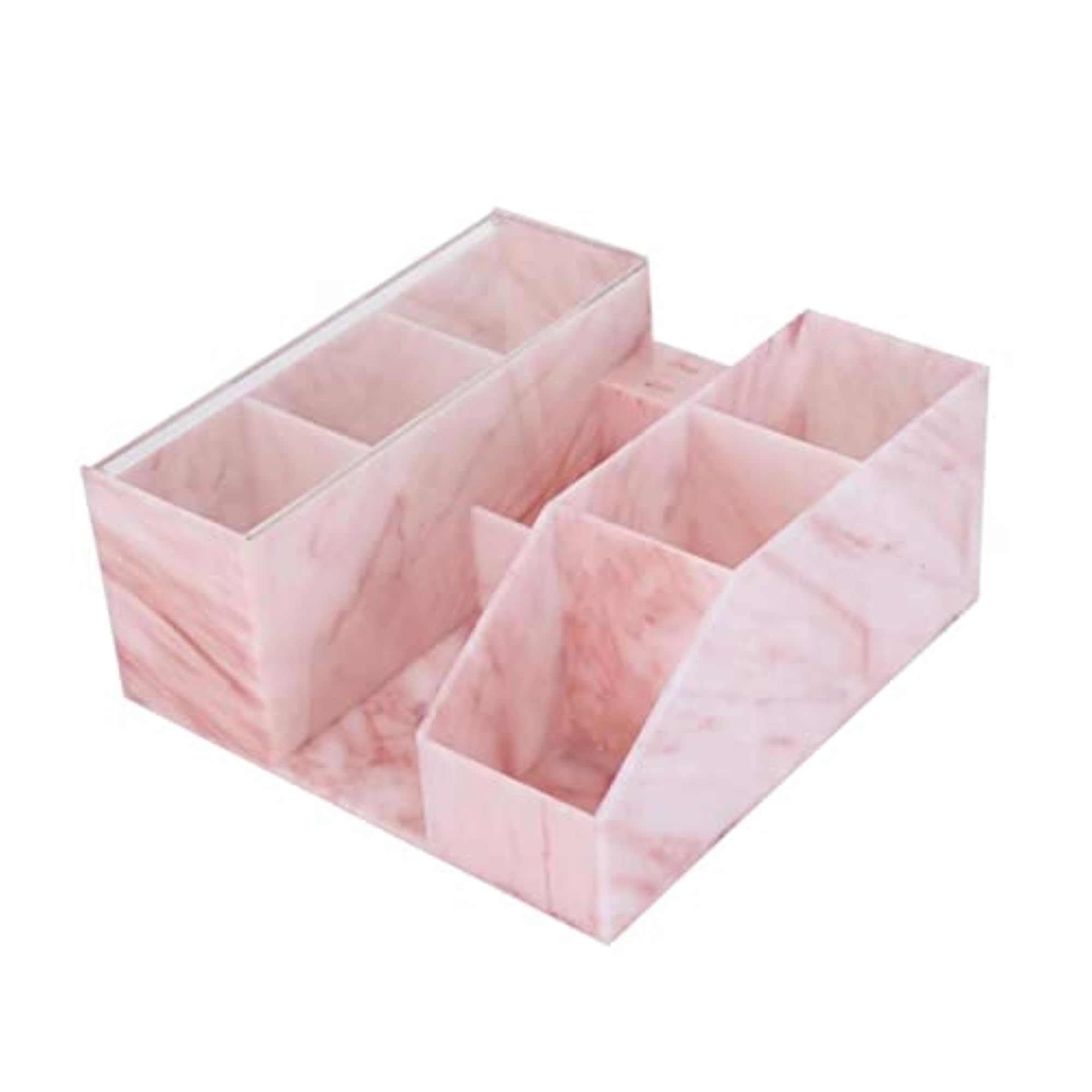 LOSA Cosmetic Organizer for Eyelash Extension Tools, Pink Marble