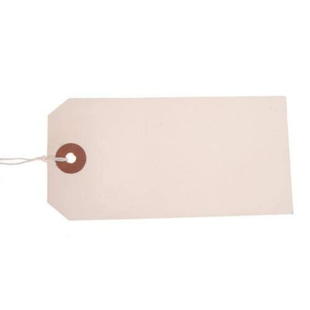 ValueX Reinforced Coloured Strung Tag 120x60mm White Pack 1000 T257817