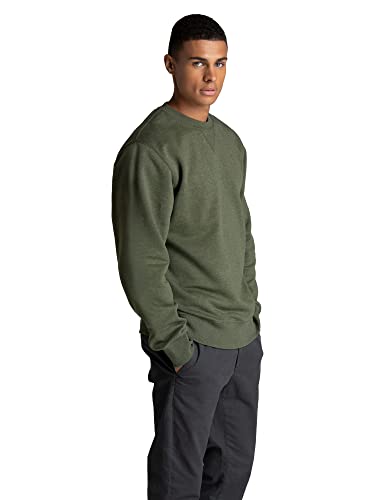 Sweatshirt homme vert militaire coton molleton M - 2
