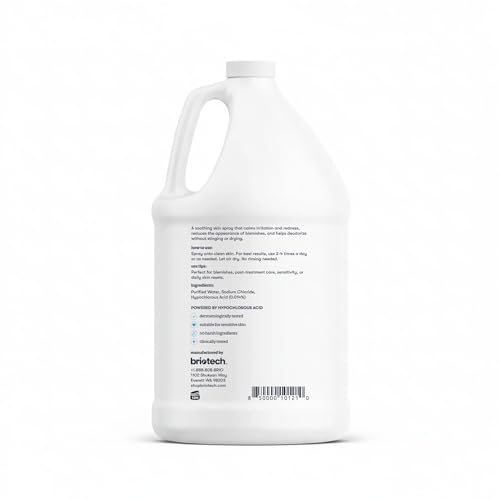 BRIOTECH Topical Skin Spray, Hypochlorous Acid for Sensitive Skin, HOCl Facial Mist, Full Body Support Against Irritation, Calm Redness, Soothe Foot & Scalp, 1 Gallon Refill (2 Pack)