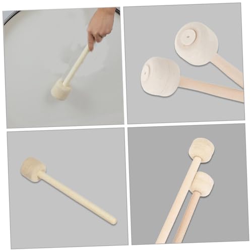 Baquetas de percusión de madera y fieltro HANABASS 2 piezas miniatura 4