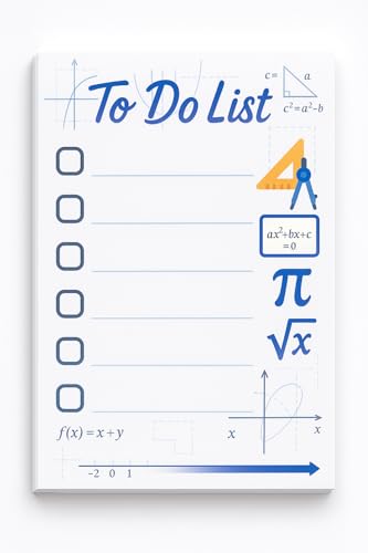 Math Lover Gifts – 4x6 Sticky Notes, 50 Sheets Math-Themed