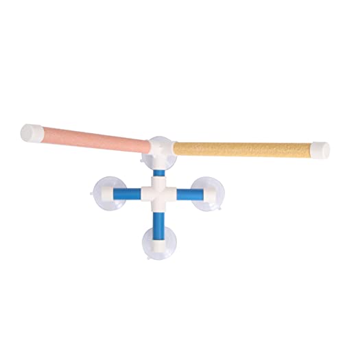 Sosoport 1Pc Suction Cup Parrot Stand Rack for Birds Shower Convenient Installation Enhances Exercise Adventure Random Color Design Random Color