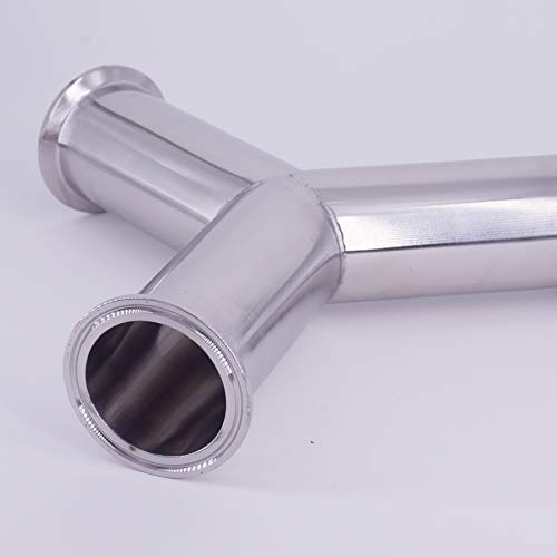 76mm Pipe OD 3" Tri Clamp Y Shaped 3 Way Sus 304 Stainless Steel Fitting Spliter Homebrew Beer Wine