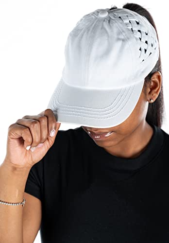 Image of Funky Junque Womens Baseball Cap Dad Hat Ponytail Messy Bun Trucker Ponycap