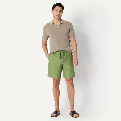 Image of Amazon Essentials Men's 9 inch Swim Trunks with Mesh Lining, Pockets, Drawstring Closure
