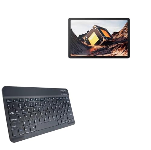 BoxWave Keyboard Compatible with Cubot Tab 70 - SlimKeys Bluetooth Keyboard, Portable Thin with Chiclet-Style Keys - Jet Black