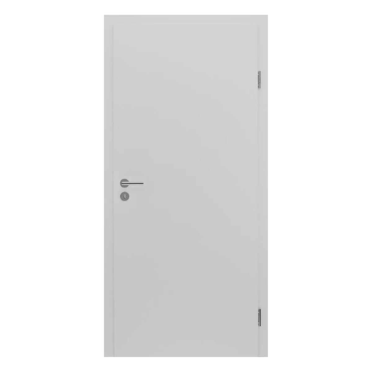 HORI Wohnungseingangstür mit Schallschutz Weiß RAL9016 glatt - DIN A4 links/rechts - massive Vollspan-Mittellage - Designkante & Profilzylinderschloss - ohne Rahmenteile -860 x 2110 x 40MM