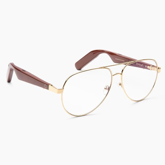 Lucyd - Bluetooth Audio Glasses - Men Smart Glasses w/Blue-Light Protection - Open Ear, Noise Canceling Wireless Mics, Quadrasonic Speaker, Voice Assistants Compatible - Jupiter XL Blue Light