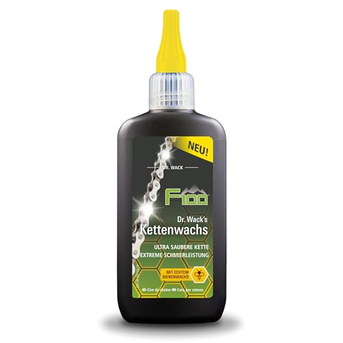 Dr. Wack F100 Kettenwachs für Fahrrad 100 ml I Flüssigwachs für weniger Verschleiß & Reibung für Rennrad Gravel & MTB I Schmutzabweisend Langlebig & Geräuscharm I Hochwertige Fahrradpflege