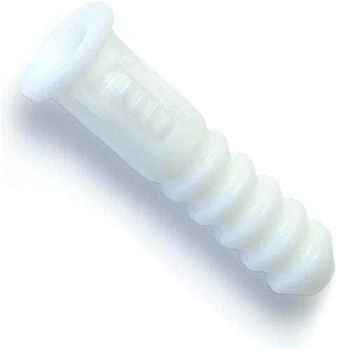 Hard-to-Find Fastener 014973405670 Ribbed Plastic Anchors, 8-10-12 x 1-Inch, 100-Piece , White image 2