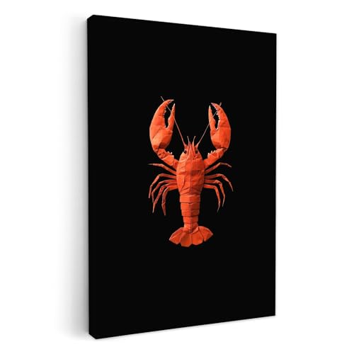 MuchoWow© Impression sur Toile Decoration Murale Peinture 80x120 cm Tableaux Art Décoratif Muraux Décoration Chambre Papier - Papier origami - Rouge