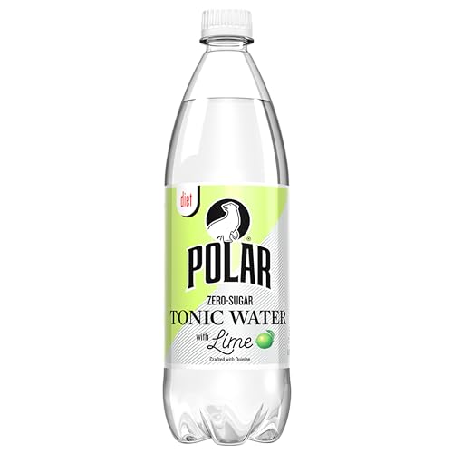 Polar Beverages Diet Tonic Water with Lime, 33.8 Fluid Ounce (Pack of 12)