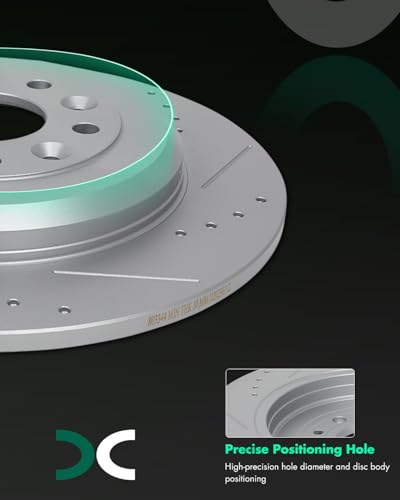 Image of SCITOO Rear Brake Kits Drill & Slotted Brakes Rotor Brakes Pads:D1377;54125 | Fit For Ford For Edge 2011-2012,For Explorer 2011-2019,For Flex 2009-2019,For Taurus 2010-2019
