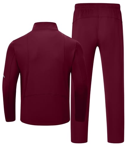 Rdruko Men's Fleece Lined Tracksuits 2 Piece Set Winter Athletic Casual Sweatsuits Full Zip Jogging Sweat Suit Sets2