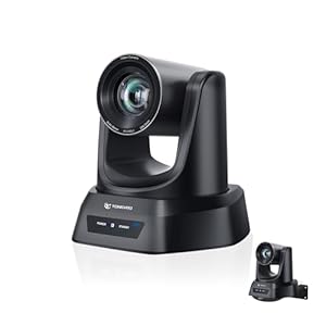 TONGVEO 4K PTZ Camera with 20X Optical Zoom, AI Auto-Tracking HDMI/USB3.0/LAN/PoE Video Conference Room Camera for Church Worship & Education, Live Streaming Easy with YouTube OBS vMix Zoom