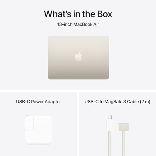 Apple 2025 MacBook Air 13-inch Laptop with M4 chip: Built for Apple Intelligence, 13.6-inch Liquid Retina Display, 16GB Unified Memory, 256GB SSD Storage, 12MP Center Stage Camera, Touch ID; Starlight by Apple - Image 7