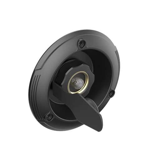 Image of Veepeak RV City Water Inlet with Check Valve, 3 /4'' NH to 1 /2'' NPT Male Thread Water Connection Fitting, Black 4-5 /8'' Flange with Dust Plug for Camper Motorhome Trailer Marine Freshwater Fill