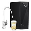 COSTWAY AW-RB20 Alkaline PH+ Reverse Osmosis Water Filter, 800 GPD Tankless Under-Sink RO System with 8-Stage Filtration, Smart LED Faucet, 2:1 Pure to Drain Ratio, High-Efficiency Water Purification