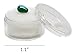Novel Box Large Jewelry Display Case 14.75x8.25x2.1 + Small Size 50 Gems Jars | Glass Jewelry Box with Lid & White Tray Foam Liner | Rock Storage Box with Metal Clasp | Display Box for Collectibles