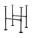 Industrial Pipe Decor Table Leg Set, Rustic End Table Side Table Base Kit, Dark Grey/Black Steel Metal Pipes Vintage Furniture Decorations DIY Coffee Table Legs Mid Century Modern, Double Decker Style
