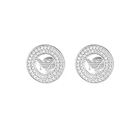 Emporio Armani Women's Elegant Key Design Earrings, EG3587040, Silver, One Size