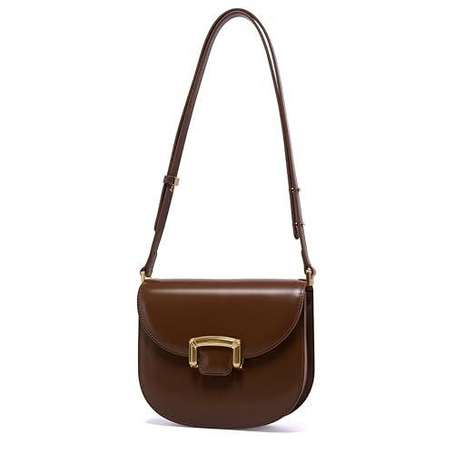 LAFESTIN Small Split Leather Crossbody Purses For Women with Adjustable Strap Shoulder Handbags with Credit Card Slot