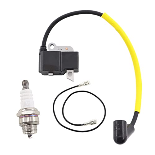 MCHNIC Bobine d'allumage bougie d'allumage pour débroussailleuse Husqvarna 323C 323L 326LD 326LDX 326LX 223R 323RJ 325RX 537418701