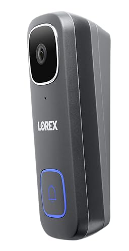 Image of Lorex 1080p Wired WiFi Smart Video Doorbell Camera w /No Subscription Fee - Smart Security Lighting, Motion Detection, 2 Way Talk, Includes 32GB MicroSD (Slate)