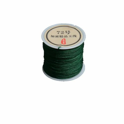 45 metros 0,4 0,6 0,8 1 1,5 mm Hilo de nailon para pulsera Nudo chino Kumihimo Hilo trenzado de macramé Fabricación de joyas - Verde oscuro - 1 mm 36 metros