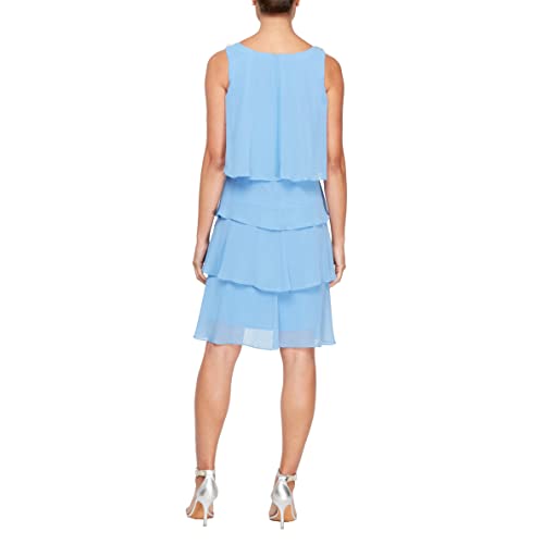 Image of S.L. Fashions Womens Tiered Cocktail Party Dress, Wedding Guest Gown (Petite and Regular Sizes)