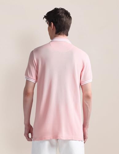 Image of U.S. Polo ASSN. Solid Slim Fit Polo T Shirts for Men - 100% Cotton, Half Sleeves Mens Tshirt