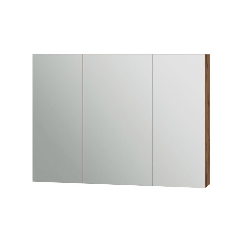 Vicco Szafka z lustrem w łazience "Lotta", Dąb, 99.7 x 73.2 cm | z 3 drzwiami, pour montage mural avec miroir intégré et espaces de rangement