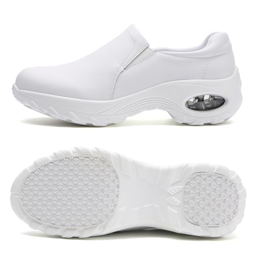 Image of Women's Nursing Shoes Slip On Lightweight Slip Resistant Comfort Non Slip Waterproof Food Service Work Shoes