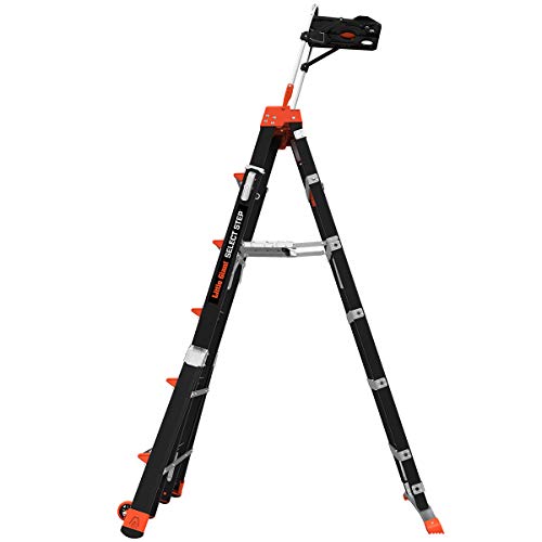 Little Giant Ladder Systems 15131-001 Select Step 6 to 10-Feet Adjustable Fiberglass Stepladder