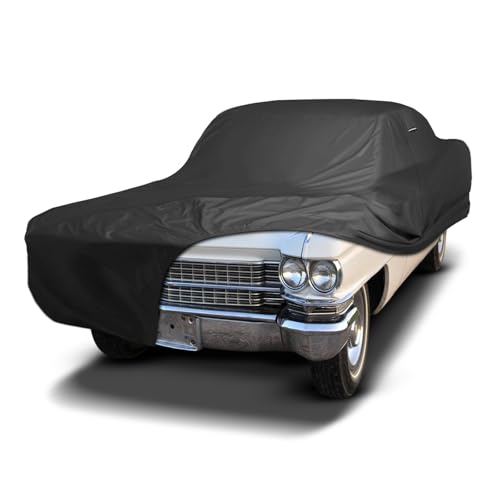 Image of iCarCover Premium Custom Car Cover for 1948-1953 Cadillac Series 61, 62 Heavy Duty Waterproof All Weather Rain Snow UV Sun Protector Custom Full Exterior Indoor Outdoor Protection Car Cover (Black)
