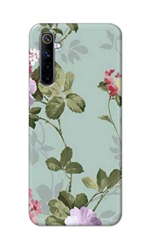 Image of Printed Hard Back Cover Case for Realme 6 Pro Back Cover (Floral Painting) -1302