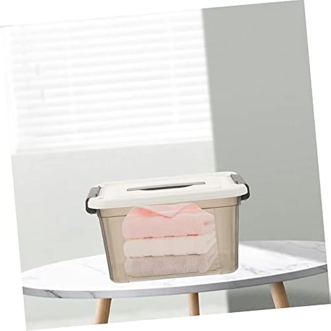 IMIKEYA Storage Latch Box Stackable Household Storage Bin with Lid for Clothes Sundries Practical Versatile Organizer for Nurseries More