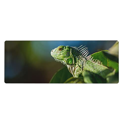 Tapis de souris de bureau Green Lizard XXL idéal pour le télétravail et la maison