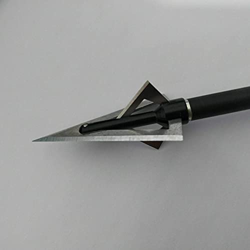 Zzuus 12Pcs Archery Knife Hunting Broadheads 125 Grain 1.19" Cut Arrowheads For Crossbow Compound Bow + 1 Black Broadhead Case Plastic Portable Case For Arrowheads #TOP7