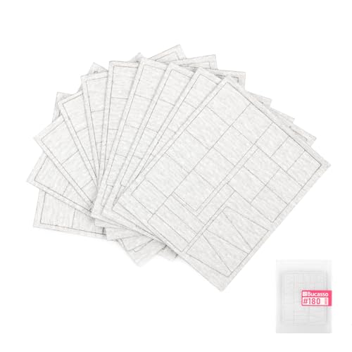 Bucasso Sanderpaper for Reciprocating Sander RSH-1000, 180 Grits 10pcs with Each 24 Pads (#180)