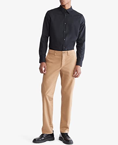 Calvin Klein Men's Stretch Cotton Monogram Logo Button Down Shirt4