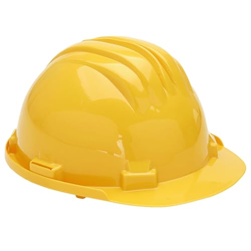 Vented Safety Helmet Lightweight 8 Point Harness Construction Work Hard Hat with Slip Ratchet (Yellow)